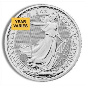 1 oz Platinum Britannia - Royal Mint (Year Varies)